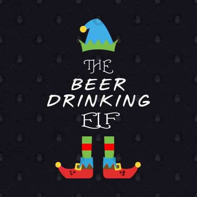 The Beer Drinking Elf Matching Family Group Christmas Party by CareTees